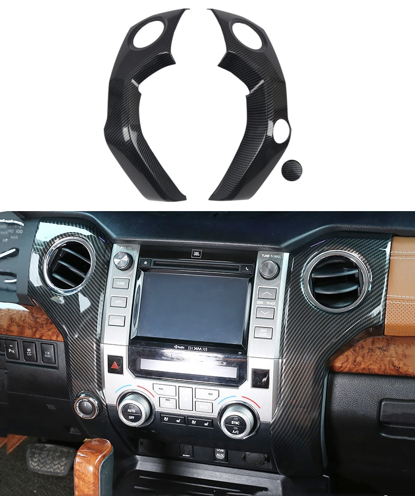 Carbon Fiber Style Side Air Vent Outlet Cover Trim For Tundra 2014-2021