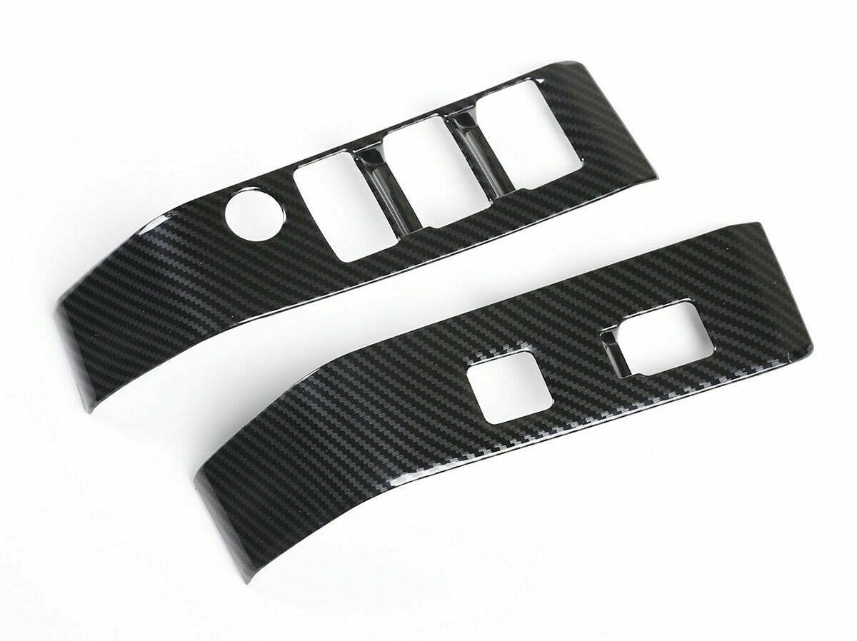 Carbon Fiber Look Door Window Switch Panel Accent Trim Fits 2016-2022 Tacoma
