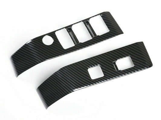 Carbon Fiber Look Door Window Switch Panel Accent Trim Fits 2016-2022 Tacoma