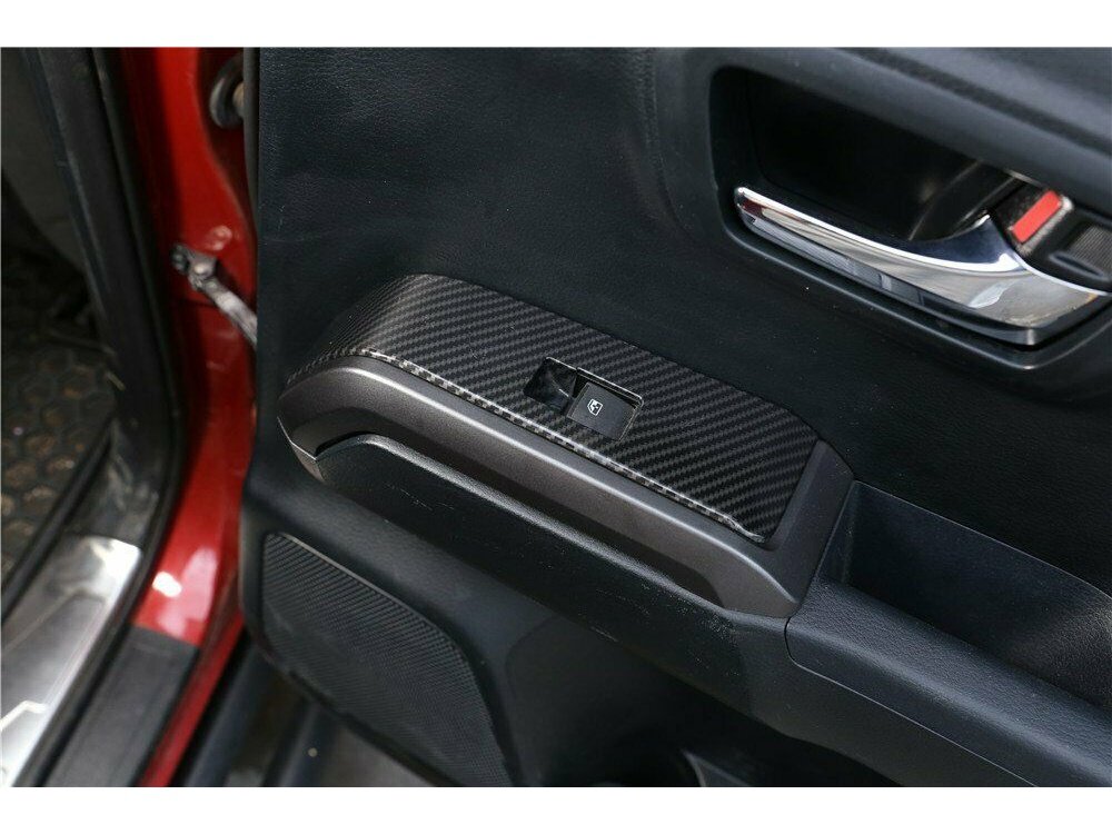 Carbon Fiber Look Door Window Switch Panel Accent Trim Fits 2016-2022 Tacoma