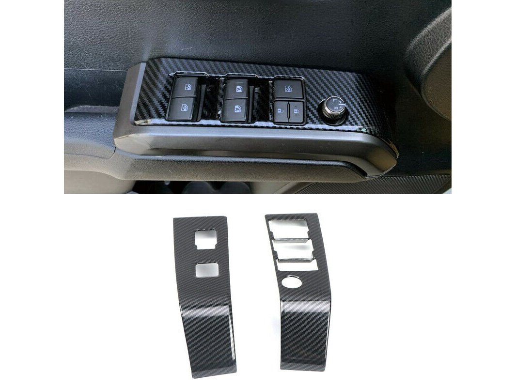 Carbon Fiber Look Door Window Switch Panel Accent Trim Fits 2016-2022 Tacoma