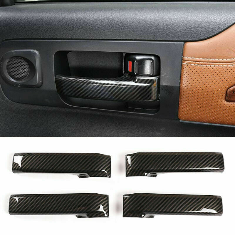 Carbon Fiber Look Inner Door Handle Cover Trim for Tundra 2014-2021