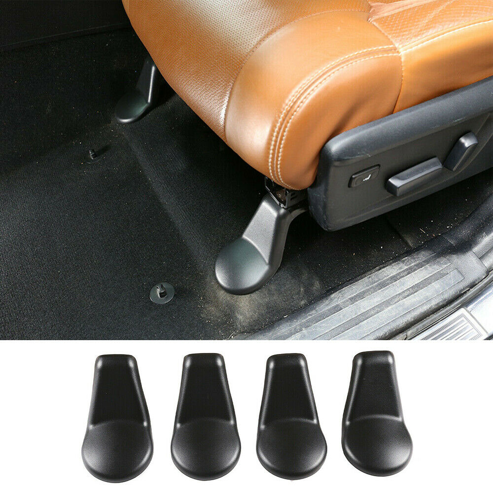 Black ABS Seat Brackets Cover Trim for Tundra 2014-2021