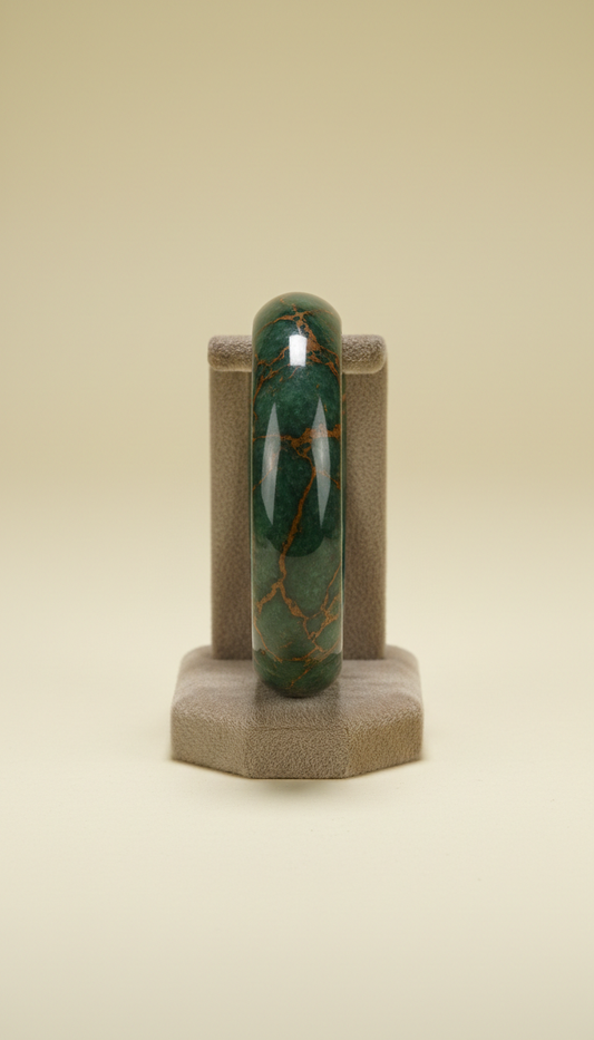 Antique Bronze Veined Jade Bangle