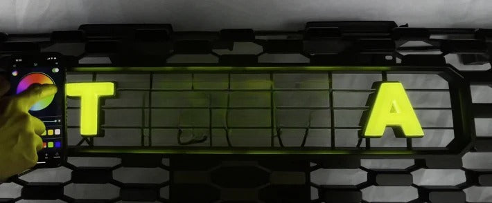 RGB LED Light Up Letters Compatible with 2014-2021 Tundra Aftermarket Grille