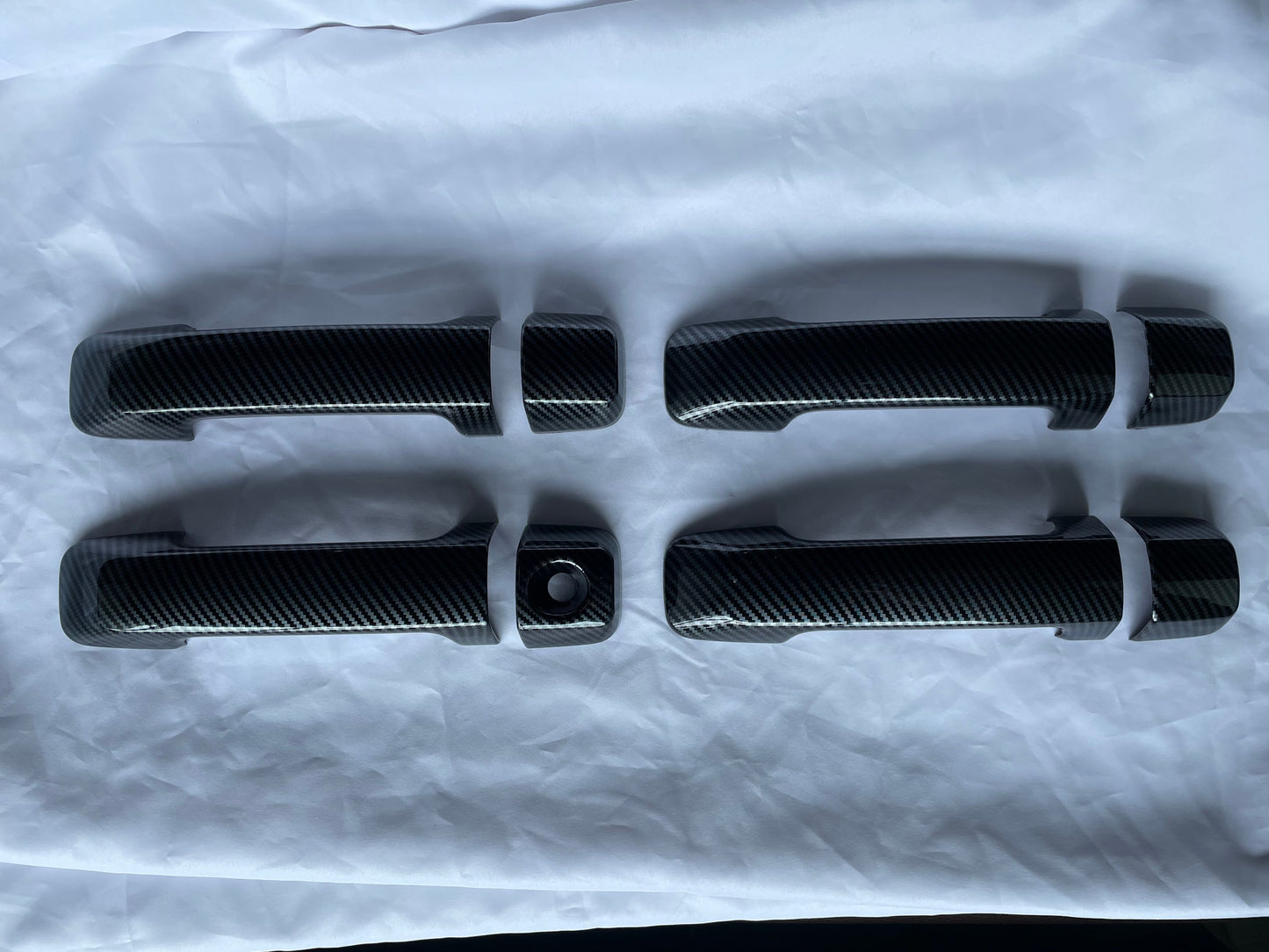 Carbon Fiber Style Door Handle Cover Trim for Tundra 2014-2021