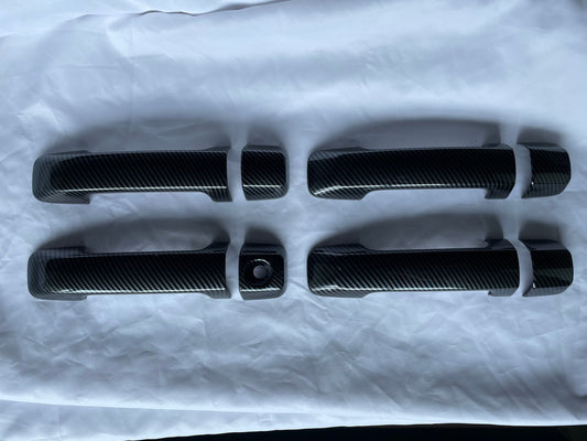 Carbon Fiber Style Door Handle Cover Trim for Tundra 2014-2021