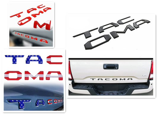 tacoma tailgate insert letters
