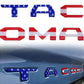 tacoma tailgate letters american flag