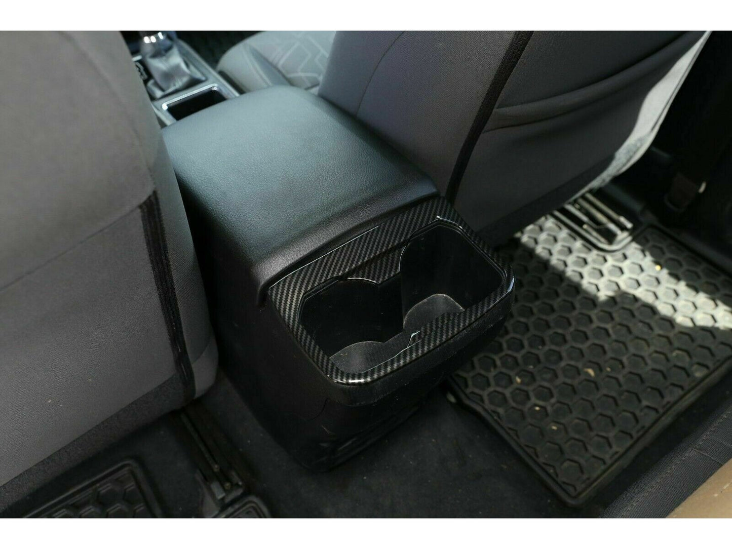 Carbon Fiber Look Rear Cup Holder Accent Trim FITS 2016-2022 Tacoma